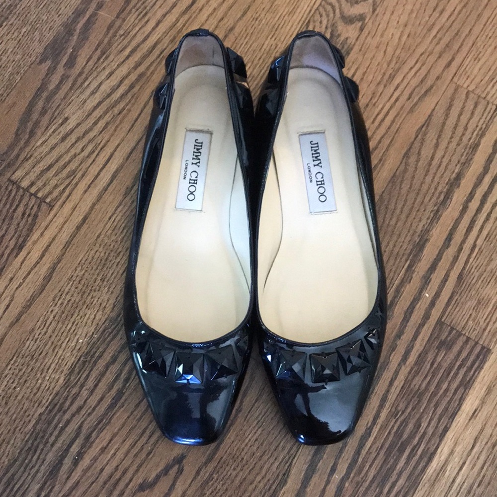 Jimmy Choo Black Patent Flats